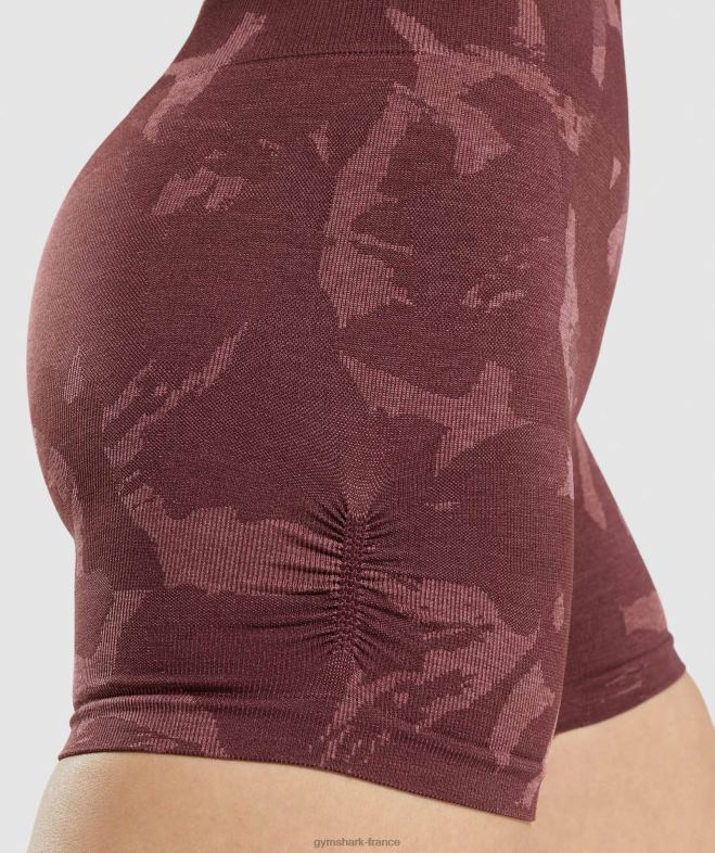 Gymshark adapter le short camouflage sans couture savane | brun cerise femmes 6HF2891